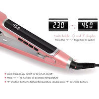 Plancha de Pelo de Cerámica de Placa Ancha 44mm MCH Calentamiento Rápido Herramienta Profesional de Peluquería Doble Voltaje