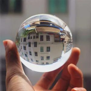 Precio de fábrica, bola acrílica transparente de 40cm, bola pequeña de cuarzo transparente, bola de cristal transparente