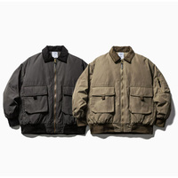 Jaket Kerja Pria Berkualitas Tinggi, Jaket Outdoor Custom LOGO, Wind Breaker Gaya Kasual, Ukuran Besar, Model Longgar, Plus Size, Jaket Pria Resleting