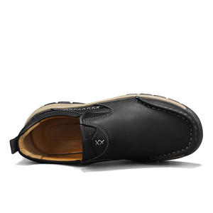 Mocassins en cuir de vachette marron pour hommes, chaussures décontractées en cuir véritable, inspirées de l'Italie, personnalisables - Product Image 5