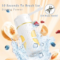 Produits phares : extracteur de jus de fruits et d'orange électrique, mini mixeur portable rechargeable par USB avec 6 lames en acier inoxydable