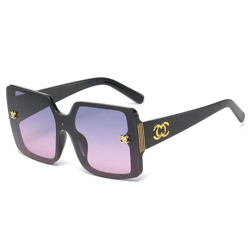 Sunglass 2024 Mujeres Hombres Gafas de sol Shades Square Trendy Venta al por mayor Gafas de Sol de lujo de gran tamaño