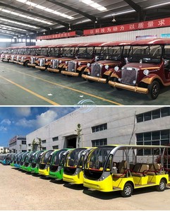 Carro Eléctrico de 4 Ruedas para Turismo, Estilo Clásico Vintage, con Batería de Litio, Autobús de Transporte para Complejos Turísticos - Product Image 2