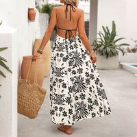 Robe longue bohème à bretelles YZ Printemps-Été 2026 pour les vacances