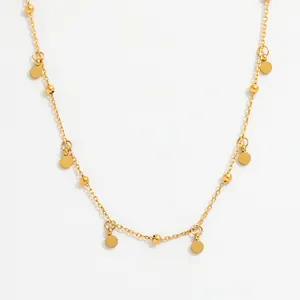 JOOLIM Dainty Stainless Steel Dot Choker Necklace Dot Collar Necklace Design Jewelry Wholesale Trendy Jewelry