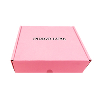 Boîtes d'emballage en carton avec logo de marque personnalisé Cajas Boîtes d'expédition en carton ondulé pour vêtements Boîtes d'expédition roses pour petites entreprises