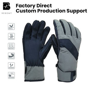 Gants de ski d'hiver en gros OEM, compatibles avec les écrans tactiles, blocage des couleurs, imperméables, chauds, à doigts séparés, unisexe - Product Image 1