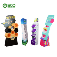 Étalage de sol en carton ondulé personnalisé pour dentifrice et brosse à dents Recyclable