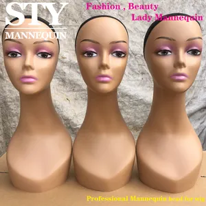 Brown mannequins head new female head mannequin tete de mannequin pour perruque