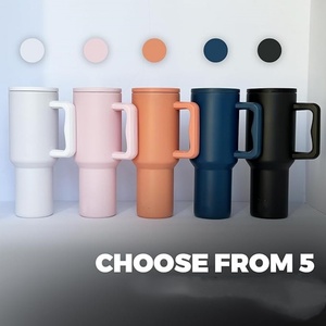 Wholesale BPA Free 40 oz Tumbler <b>with</b> Handle and <b>with</b> Straw Vacuum Insulated Water Bottle <b>Reusable</b> Mug 40oz Tumbler <b>Cup</b> - Product Image 2