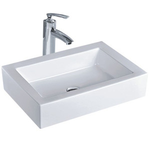 Giá Rẻ hình chữ nhật hình dạng mà không có lỗ vòi chậu gốm WC rửa tay Bồn Rửa cho phòng tắm - Product Image 1
