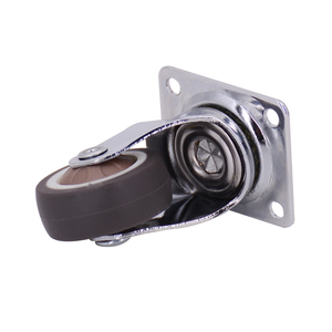 Ruote Girevoli in Gomma Morbida Marrone, Piccole Ruote Silenziose da 1 Pollice in TPR per Mobili, Rotelle per Sedie da Ufficio - Product Image 4