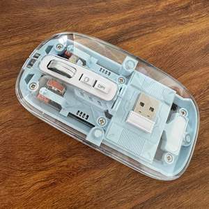 Souris sans fil Lulin BT, rechargeable, double mode 2.4G, souris optique <span class=keywords><strong>portable</strong></span> silencieuse pour ordinateur <span class=keywords><strong>portable</strong></span>/PC/tablette - Product Image 3