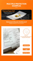 Rouleaux de papier thermique Golden Film 80*80mm, 2 rouleaux/paquet, prix avantageux, rouleau de papier pour caisse enregistreuse, modèle 80x80