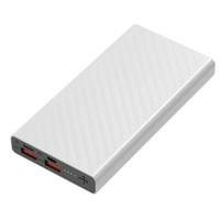 Vente en gros d'usine, mini batterie externe portable mince 5000mAh, impression de logo OEM, batterie externe mince 2.4A, 10000mAh, 20000mAh