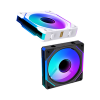 Ventilateurs de boîtier ARGB blancs Lovingcool, style bloc de construction, 120 mm, raccordement sans fil, roulement fluide, 6 broches PWM, refroidisseur d'ordinateur de jeu pour