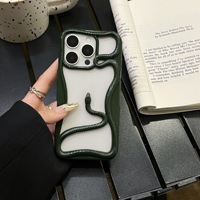 Coque de téléphone antichoc de luxe électroplaquée Snake Designers Holo Venting pour iPhone 15 Pro Max 11 12 13 14 16 Pro Max 17 18