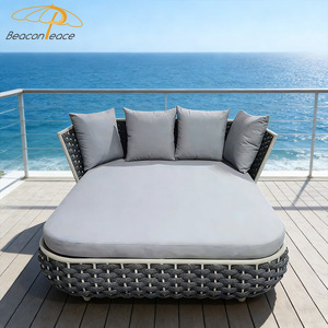 Moderno <span class=keywords><strong>exterior</strong></span> <span class=keywords><strong>cama</strong></span> sofá muebles marco de aluminio cuerda tejido piscina <span class=keywords><strong>exterior</strong></span> jardín Patio camas de día - Product Image 1