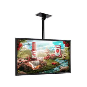 Pemutar iklan kustom layar sentuh lcd pemasangan dinding TV pintar tanda digital 55 inci layar dinding lcd untuk kota pintar