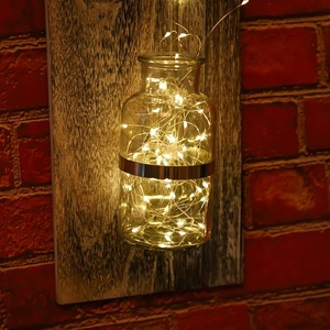 Ngoài trời không thấm nước <span class=keywords><strong>LED</strong></span> giáng sinh Đèn dây Đồng đèn chuỗi bền đầy màu sắc trang trí cho sử dụng trong nhà bao gồm hộp pin - Product Image 3