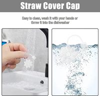 Couvercle de paille en silicone réutilisable en forme de fleur pour couvercle de paille en acier inoxydable de 10m