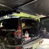 270-Grad-Autodachzelt mit LED-Beleuchtung, 4WD-Vordach, 270-Grad-4x4-Offroad-Autodachvordach, gerader Ausleger, faltbares Vordach