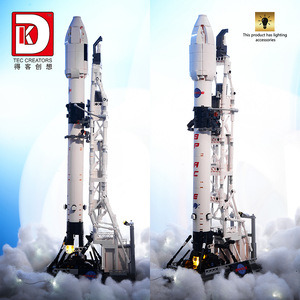 Deke Chuangxiang 7006 DIY juguete de bloques de construcción Luna aterrizaje <span class=keywords><strong>Plan</strong></span> X cohete con pequeñas partículas juguete de plástico para niños - Product Image 2