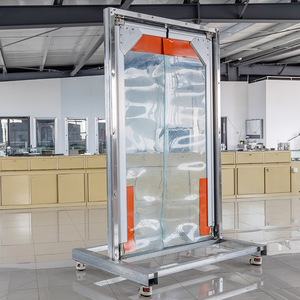 Porte battante transparente en PVC sur mesure, résistante aux chocs, étanche, avec amortissement, pour entrepôt frigorifique et transformation alimentaire, ignifuge 2h - Product Image 2