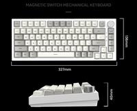 Pabrik grosir serangan hiu K85 pemicu Cepat saklar magnetik Keyboard mekanik 82 tombol 75% RGB