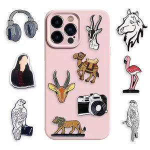 Autocollants personnalisés en émail métallique 3M pour artisanat, autocollants personnalisés avec logo couleur imprimé pour coques de téléphone - Product Image 1