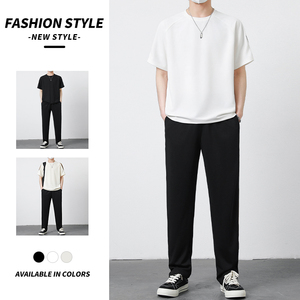 Shorts personnalisés avec logo, ensemble pour homme, vêtements d'été à manches courtes, ensemble élégant de marque streetwear, vêtements de sport décontractés et cool. - Product Image 4