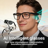 Lunettes intelligentes GM-86 à capteur Hall, avec fonction de traduction, allumage/extinction automatique, branches pliables, appels HD et contrôle de la caméra à distance