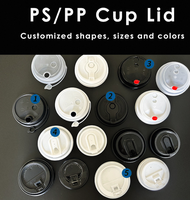 Couvre-tasses à café jetables en plastique PE avec fente pour paille pour bouteilles à emporter, capacité 100 ml
