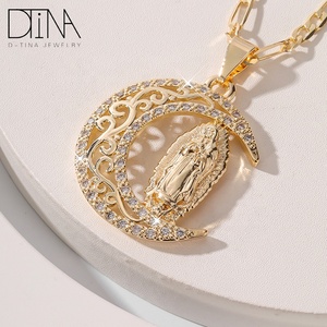 Ciondolo Religioso Femminile di Alta Qualità, Pendente <span class=keywords><strong>Madonna</strong></span> Luna - Product Image 3