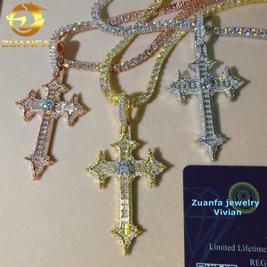 <span class=keywords><strong>Pendentif</strong></span> en argent sterling 925 <span class=keywords><strong>avec</strong></span> <span class=keywords><strong>diamant</strong></span> moissanite de couleur D VVS, croix hip hop, bijoux fins glacés, <span class=keywords><strong>pendentif</strong></span> en moissanite - Product Image 5