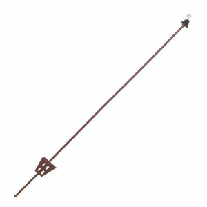 Poteau de clôture électrique pour bétail d'élevage Outuo, en acier à ressort avec isolateur supérieur, utilisation en extérieur, écologique, hauteur de 110 cm - Product Image 1