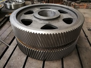 Engrenage hélicoïdal double à grand diamètre en acier forgé sur mesure Deyu OEM - Product Image 4