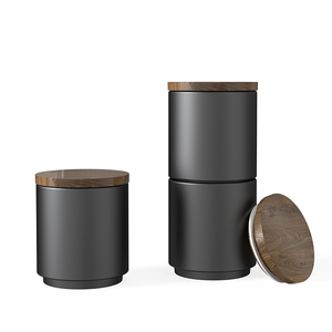 DHPO, tarro <span class=keywords><strong>de</strong></span> almacenamiento <span class=keywords><strong>de</strong></span> café y té <span class=keywords><strong>de</strong></span> porcelana personalizado, contenedor <span class=keywords><strong>de</strong></span> comida <span class=keywords><strong>de</strong></span> cerámica con <span class=keywords><strong>tapa</strong></span> <span class=keywords><strong>de</strong></span> bambú con sello hermético <span class=keywords><strong>para</strong></span> volver a la escuela - Product Image 1