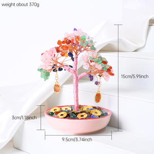 Wholesale Natural High Quality Crystal Healing Crafts Handmade 7 <b>Chakra</b> Money <b>Tree</b> for Feng Shui - Product Image 3