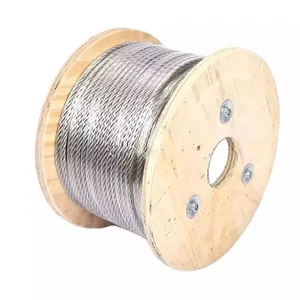 Cuerda de alambre de acero inoxidable de alta calidad, 304, 7x7, 1,0mm, 1,2mm, 1,5mm, 2,0mm, 2,5mm
