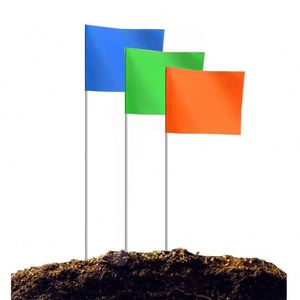 Small Custom Size Multi-purpose PVC Construction Yard Survey Marking Stake <b>Flags</b> with Custom Logo for Lawn - Product Image 6