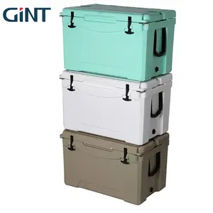 Custom Design PE Outdoor Cooler Box Ice Chest Roto Mold Insulated Fishing Storage Cool Box