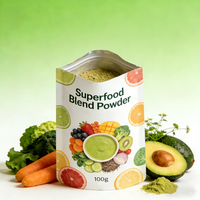 Poudre de fruits et légumes biologiques lyophilisés personnalisée OEM/ODM, mélange de superaliments soluble dans l'eau, poudre de fruits et légumes