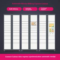Casier intelligent numérique en acier inoxydable antivol à 18 compartiments, écologique et durable, pour colis express, mobilier de centre commercial