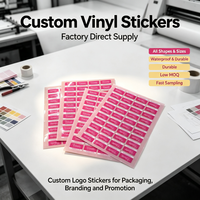 Étiquettes autocollantes personnalisées avec logo, finition brillante ou mate, impression UV laser, autocollants en vinyle imperméables pour l'emballage de la marque