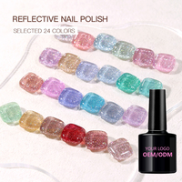 Fournitures pour ongles en gros : Gel UV professionnel français, logo personnalisé OEM/ODM, sans TPO, sans HEMA, réfléchissant, écologique, longue tenue