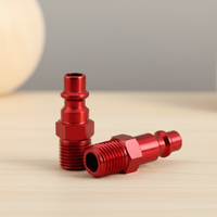 American M-type ColorFit M-Style Red 1/4 \ "NPT Male Plugs Aluminium Air Drill Box 20 OEM Customizable Pneumatic Tools
