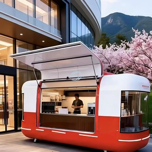 Remolque de Comida Móvil Comercial, Carrito de Comida Rápida para Hot Dogs, Pizza y Café - Product Image 2