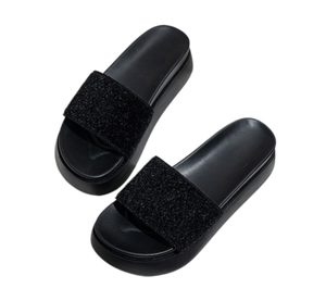 Pantuflas de cuero genuino y pelo de caballo para mujer, estilo urbano a la moda, parte superior de piel de vaca (4.5cm) - Product Image 6