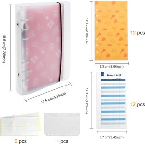 Enveloppes en plastique réutilisables pour système de budget, planification budgétaire avec 12 feuilles de budget - Product Image 2